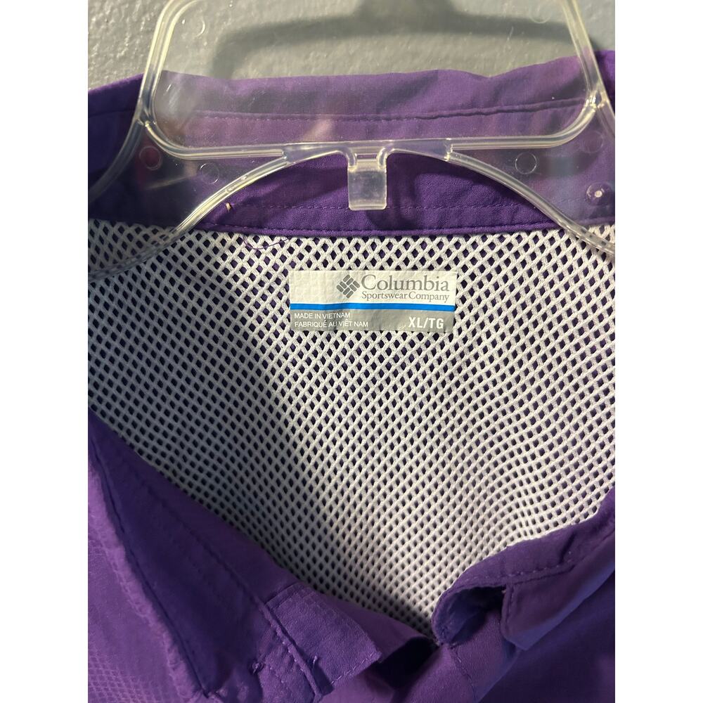 LSU Columbia XL Purple Button Down Shirt (NWT) - Picture 2 of 4